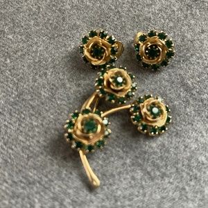 Judy Lee Brooch And Clip Earrings